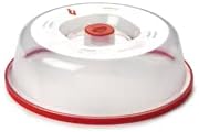 Snips, Cloche Alimentaire pour Micro-ondes, Cloche Couvre Plat 26,2 x 26,2 x 7,6, Couleur Rouge et Transparent, Made in Italy