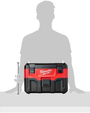 Milwaukee Cordless WetDry 0880-20, Aspirateur SecHumide sans Fil Lithium-ION, Rouge