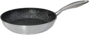 Bastilipo - Poele en fonte d'aluminium 24 cm, antiadhesive en pierre, full induction, Titanium pro 24 cm