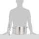 Amazon Basics Marmite avec couvercle Acier inoxydable avec revetement aluminium 9.5 litres, Argente (Anciennement marque AmazonComme