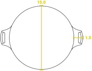 Lodge Poele a pizza en fonte, 38,1 cm