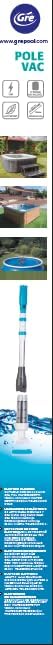 Gre ABS3 Battery Bottom Cleaner with Telescopic Handle