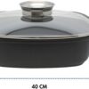 Elo 8668026 Mijoteuse carree avec couvercle en verre 28 cm, Faitout, Plat de service, Cocotte en fonte, Convient a tous types de feu