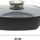 Elo 8668026 Mijoteuse carree avec couvercle en verre 28 cm, Faitout, Plat de service, Cocotte en fonte, Convient a tous types de feu
