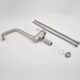 ONECE Robinet de Cuisine Rabattable, Mitigeur Evier 2 Jets Rotation 360, Robinet devant Fenetre, Acier Inox SS304 Brosse Anti-Empre