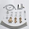 5 Hole Shower Kit with Contemporary Waterfall Tap