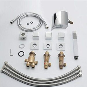 Kit de douche 5 trous avec robinet cascade contemporain