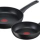 Tefal Ultimate On Lot de 2 poeles 2026 cm Tous feux induction, Nettoyage facile, Haute performance, Revetement antiadhesif, Therm