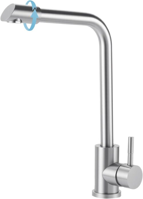 Zhufas Robinet Cuisine, Mitigeur Cuisine Douchette, Robinet Lavabo, Mitigeur Cuisine avec Rotatif a 360 Froid Chaud Disponible, M