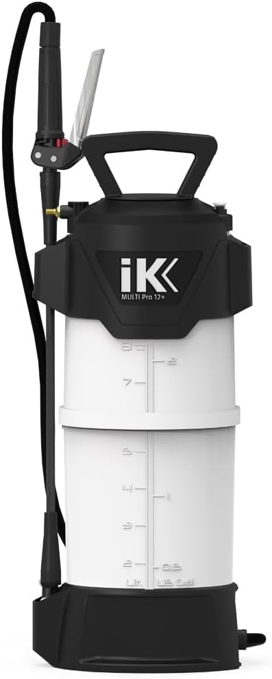 IK Multi Pro 12 Pulverisateur Haute Resistance avec Connecteur d'air Comprime - Compatible avec Produits Chimiques Agressifs - Nett