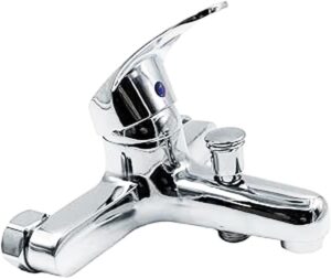 Robinet mitigeur chrome pour baignoire, robinet mural en acier inoxydable