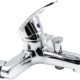 Robinet mitigeur chrome pour baignoire, robinet mural en acier inoxydable