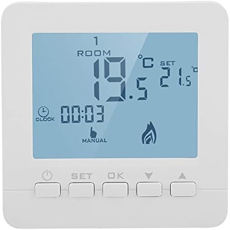 FTVOGUE Smart LCD Screen Heating Thermostat Programmable Ambient Temperature Controller for Home Floor Wall Boiler