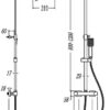 Acezanble Thermostatic Shower Column Adjustable Height Mechanical Shower Column Kit Solid Chrome-Plated Brass