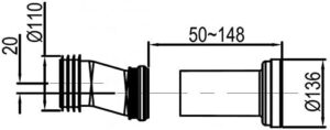BERNSTEIN - Sanitary module for suspended toilet in black glass 100.5x48.3x11 cm (HxWxD), with sensitive sensor - 805S