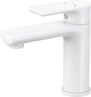 Krobec Robinet Salle de Bain, Robinet de lavabo,Mitigeur lavabo, Mitigeur Lavabo Monocommande en, insert de valve en ceramique,laito