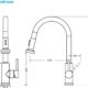 Robinet de cuisine ONECE douchette extractible 360° 2 jets
