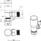 Paire de valves coudees en laiton brosse pour radiateur