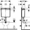 Geberit AP 110 136613111 Suspended Bottom Cistern White