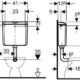 Geberit AP 110 136613111 Suspended Bottom Cistern White