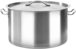 Marmite Traiteur avec Couvercle, Faitout a Induction Inox Marmite a Soupe Marmite 44 L 45x28 cm Acier inoxydable