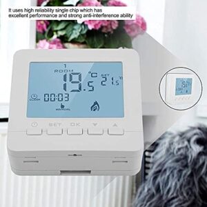 FTVOGUE Smart LCD Screen Heating Thermostat Programmable Ambient Temperature Controller for Home Floor Wall Boiler