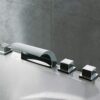 5 Hole Shower Kit with Contemporary Waterfall Tap