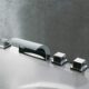Kit de douche 5 trous avec robinet cascade contemporain