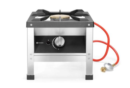 HENDI Rechaud a Gaz Professionnel Hokker pour Utilisation en Interieur, avec Thermocouple et Allumage Electronique, Compatible Gaz P