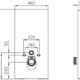 BERNSTEIN - Sanitary module for suspended toilet in black glass 100.5x48.3x11 cm (HxWxD), with sensitive sensor - 805S