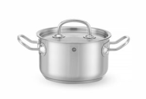 HENDI Marmite, mediane, couvercle avec trous de vapeur, pot de cuisson, casserole, braisiere, faitout, convient a toutes les sources