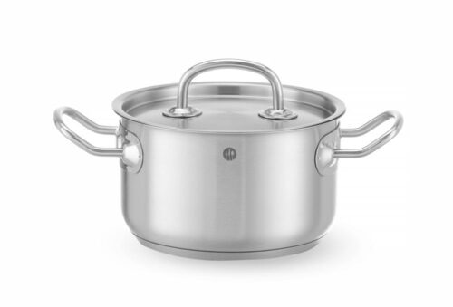 HENDI Marmite, mediane, couvercle avec trous de vapeur, pot de cuisson, casserole, braisiere, faitout, convient a toutes les sources