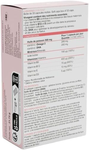 Complément Fertilité Vivagest Triple Action - Oméga‑3