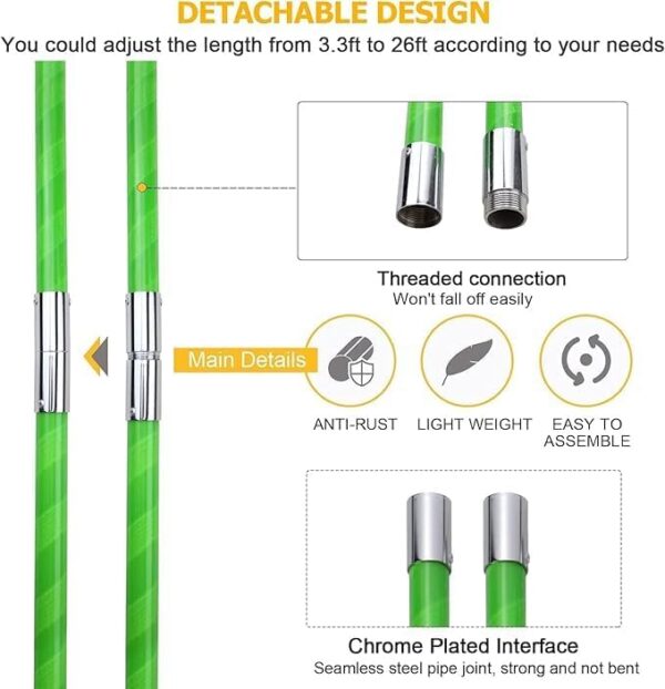 Telescopic Pruning Saw, Telescopic Pruning Saw with 8m Telescopic Handle, Manual Lopper, Garden Tools for Pruning Palm Trees Shrubs