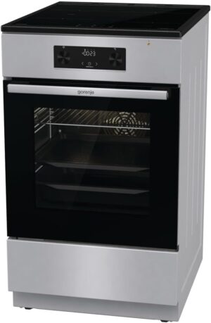 Gorenje GEIT5C61SPG Cuisiniere sur pied avec plaque a induction, 50 cm, 70 l, Perfect Grill, AirFry, FrozenBake, Pizza Mode 300C, A