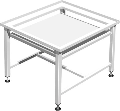 Socle de machine a laver 40cm renforce avec tablette, chassis en acier entierement soude donc extremement stable, pieds soudes sur t