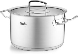 Fissler Collection Original-Profi Faitout En Acier Inoxydable (24 cm, 6,3 l) Avec Couvercle En Verre, Compatible Induction, Argente