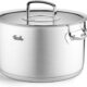 Fissler Collection Original-Profi Faitout En Acier Inoxydable (24 cm, 6,3 l) Avec Couvercle En Verre, Compatible Induction, Argente