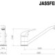 Jass Ferry Robinet de cuisine traditionnel monobloc avec bec pivotant Chrome