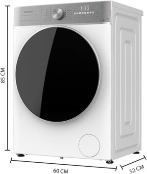 Cecotec Lave-linge Sechant 8-5 kg Chargement Frontal Bolero WashDry 8580 Inverter B. 1400 trmin, 16 Programmes, Moteur Inverter Pl