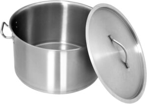 Marmite Traiteur avec Couvercle, Faitout a Induction Inox Marmite a Soupe Marmite 44 L 45x28 cm Acier inoxydable
