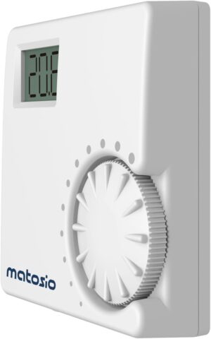 Matosio TH610 Wireless Thermostat with Receiver, Boiler Thermostat, Battery Operated Room Thermostat, Temperature Adjustment with Wh