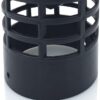 TYGERIX 80mm Black Polypropylene Condensing Boiler Air Intake for Boilers, Stoves, Hoods and Systems