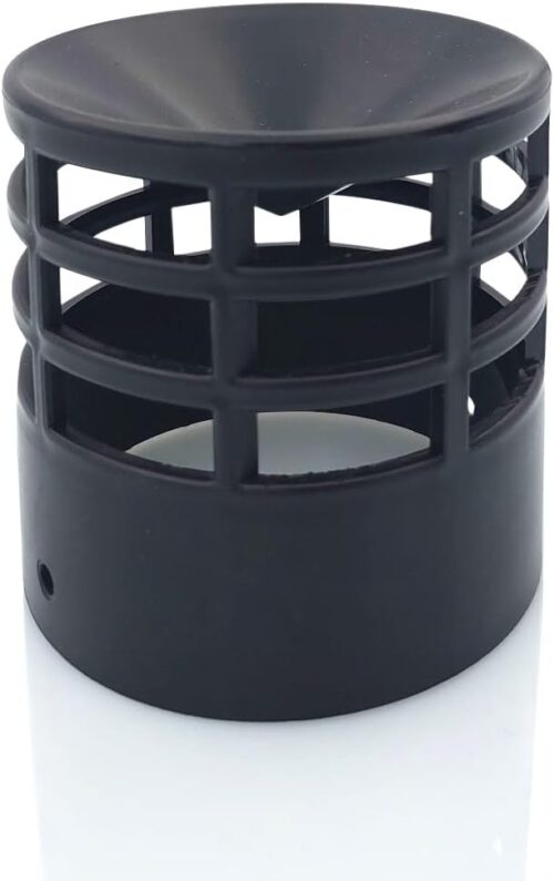 TYGERIX 80mm Black Polypropylene Condensing Boiler Air Intake for Boilers, Stoves, Hoods and Systems