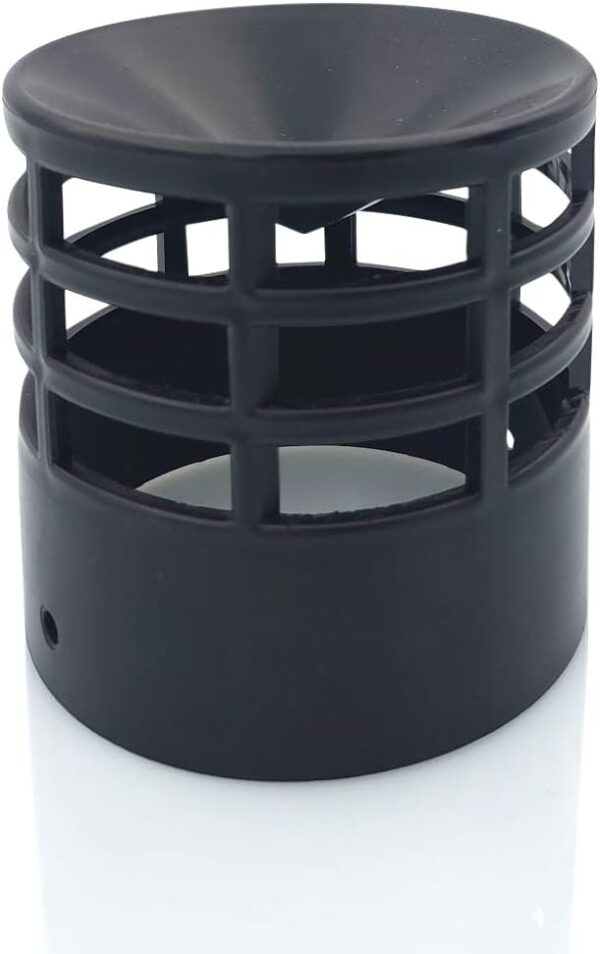 TYGERIX 80mm Black Polypropylene Condensing Boiler Air Intake for Boilers, Stoves, Hoods and Systems