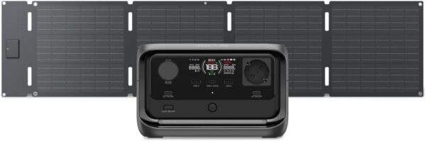 EcoFlow Staion electrique portable RIVER 3 Plus avec panneau solaire 60 W, batterie LFP 286 Wh, sortie 1200 W, autonomie 16 heures p