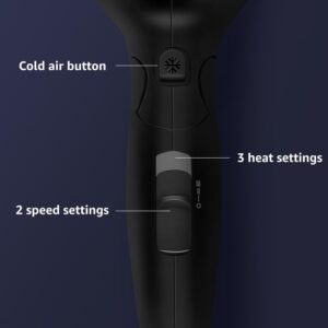 Aigostar Seche-Cheveux Ionique avec Manche Pliable, 3 Reglages de Temperature, Seche-Cheveux de Voyage Leger 2400W