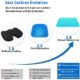 Coussin de Siege en Gel a Memoire, Coussin en Gel, Coussin Chaise Ergonomique Orthopedique pour Bureau, Voiture, Fauteuil Roulant, C