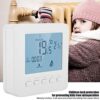 FTVOGUE Smart LCD Screen Heating Thermostat Programmable Ambient Temperature Controller for Home Floor Wall Boiler