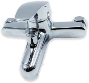 Robinet mitigeur chrome pour baignoire, robinet mural en acier inoxydable